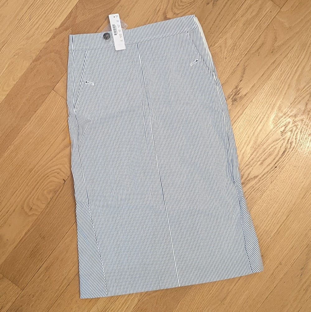 J.Crew mermaid skirt - size 00 blue pinstripe